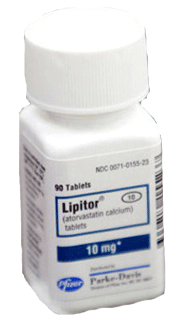 Photo of Lipitor bottle.